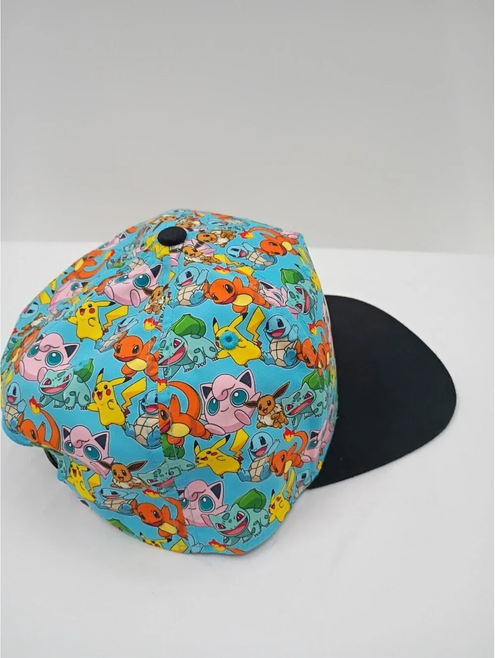 Pokemon All Over Print Hat Cap Youth OS Snapback Pikachu Charizard Squirtle